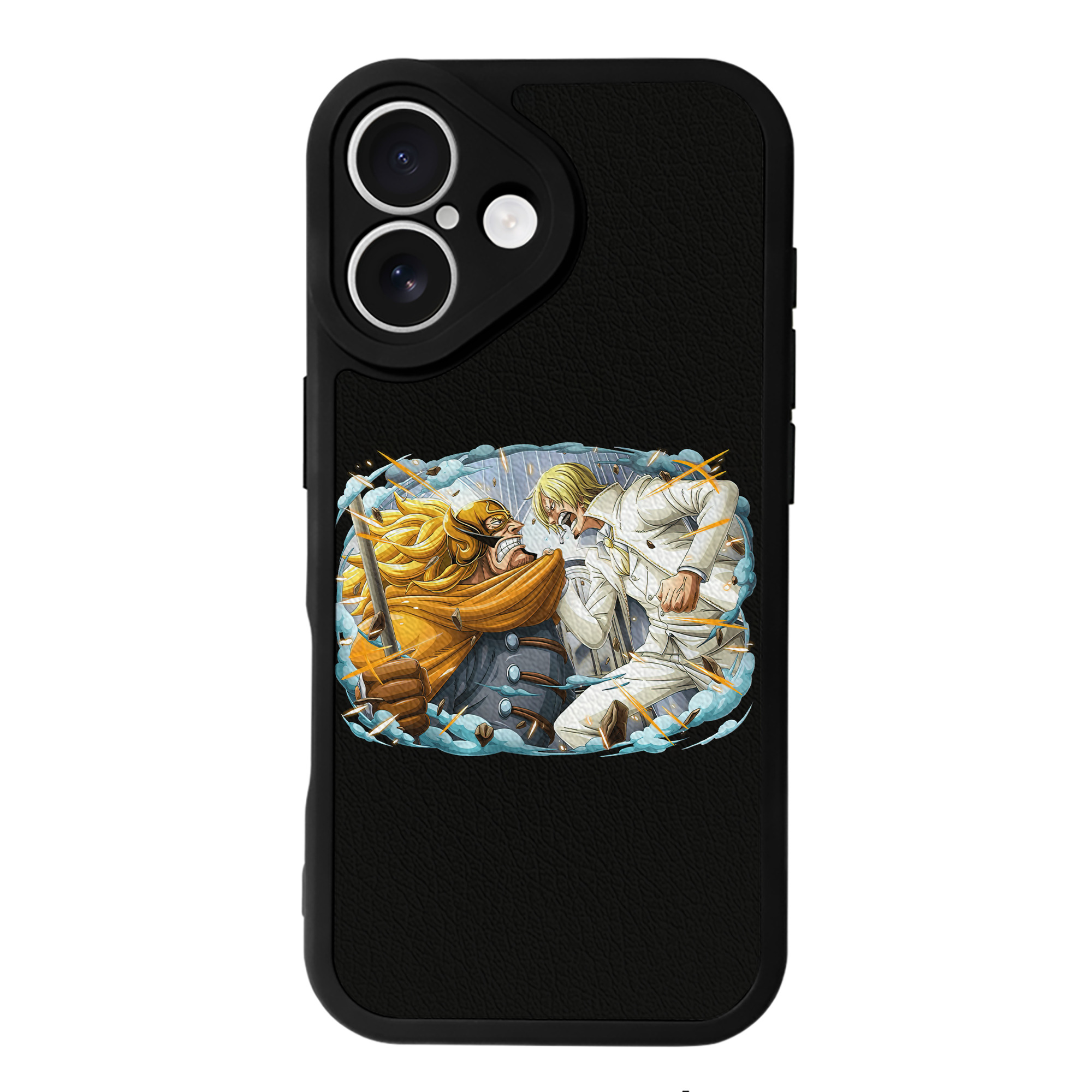 （画像用） ワンピース サンジ ONE PIECE Sanji 【iPhone 16シリーズ対応】シリコンスマホケース（レザー調） 材質：シリコン